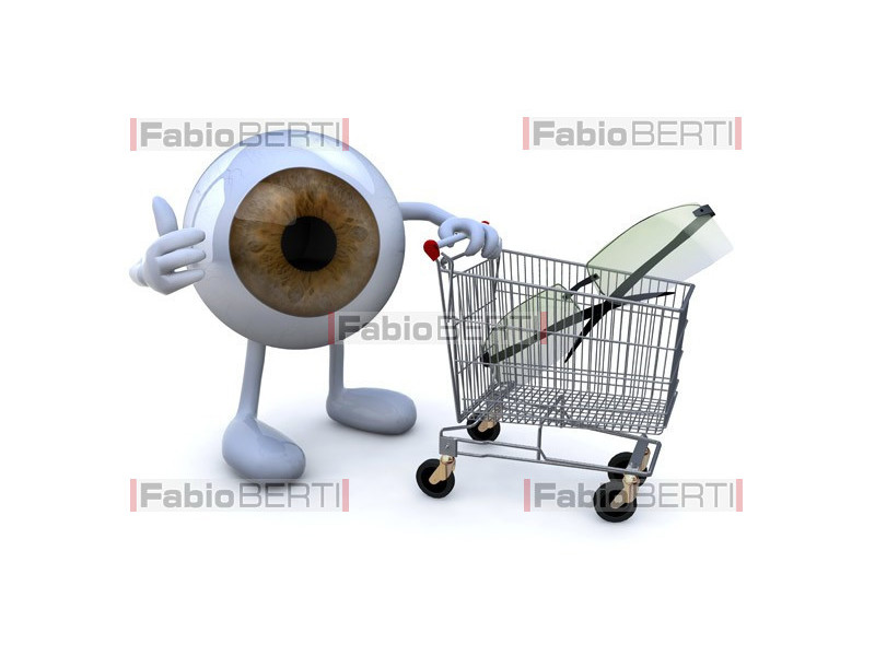 eye with shopping cart 