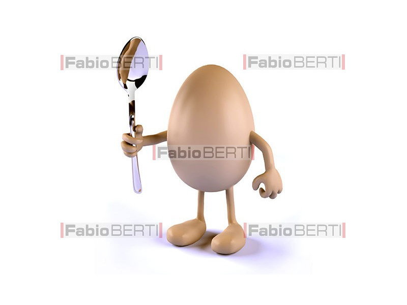 egg with a spoon
