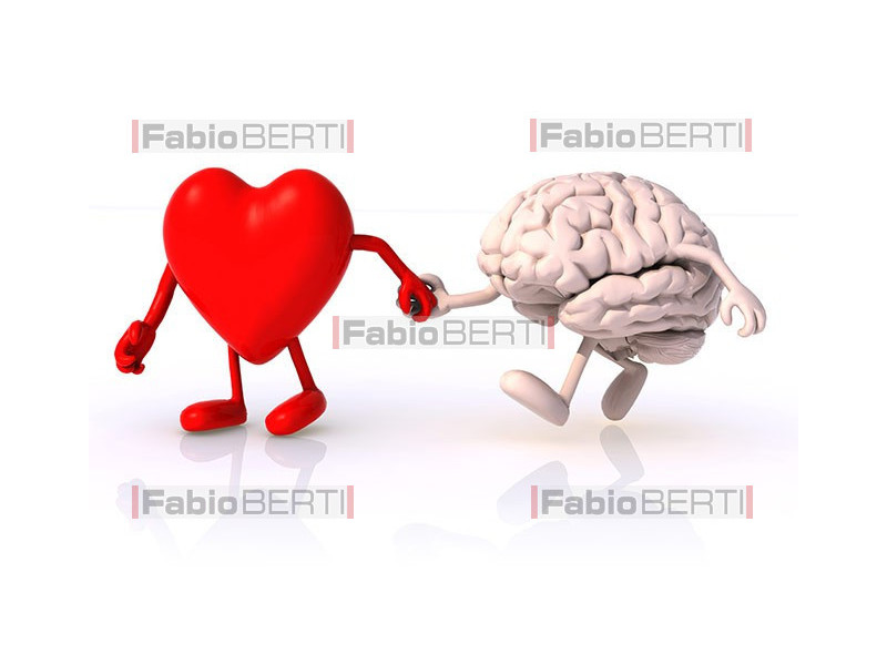 heart and brain walking