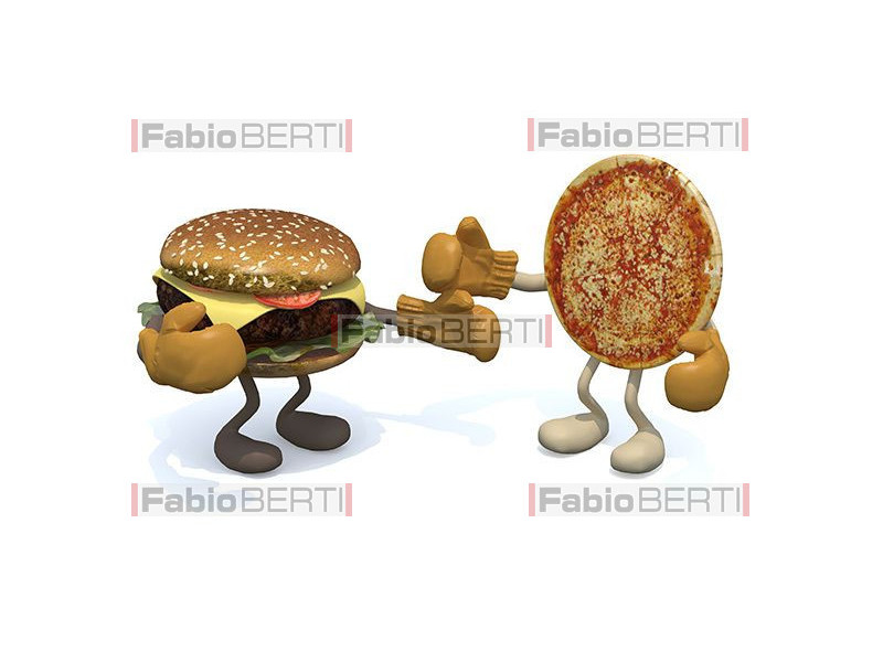 hamburger vs pizza