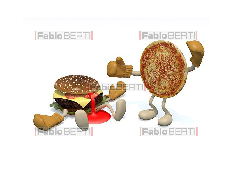 hamburger vs pizza