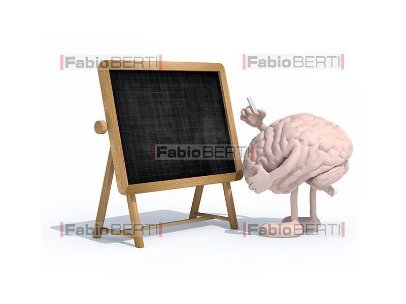 brain and blackboard
