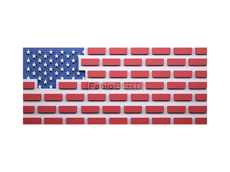 muro bandiera America