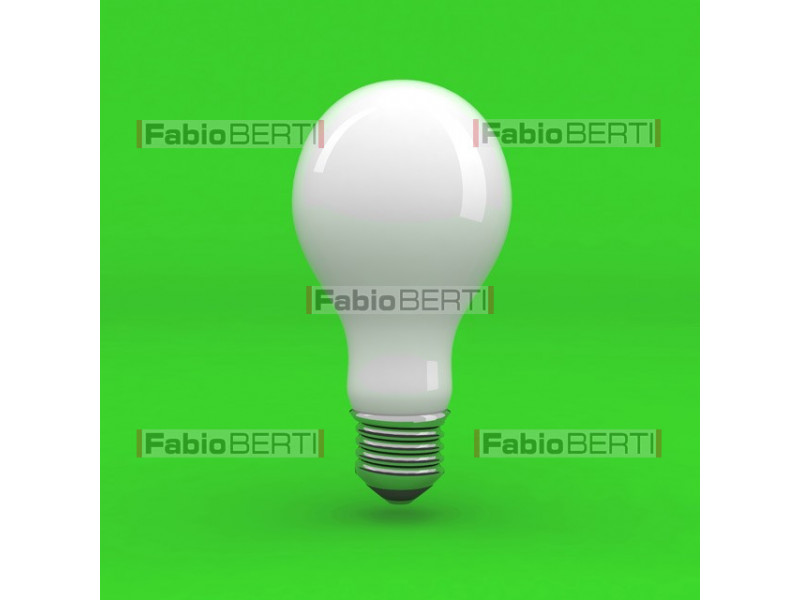 lampadina bianca su verde