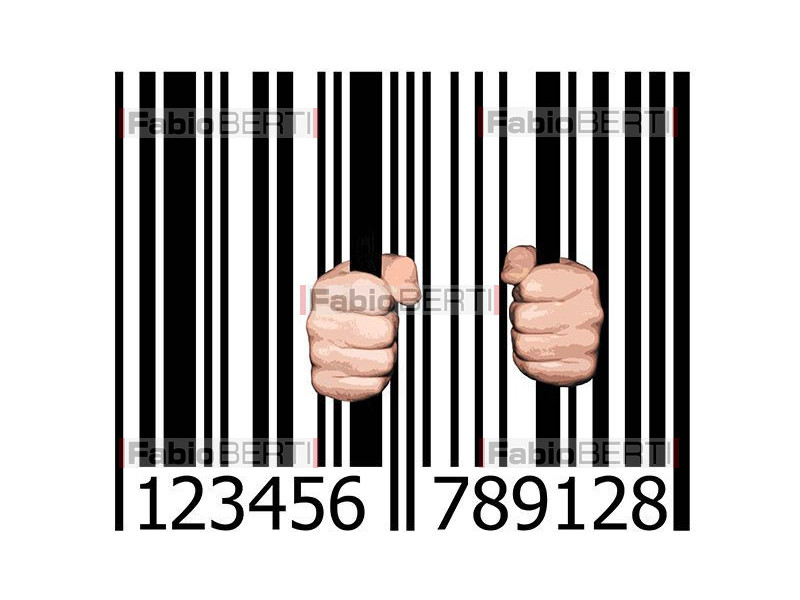 two hands on bar code