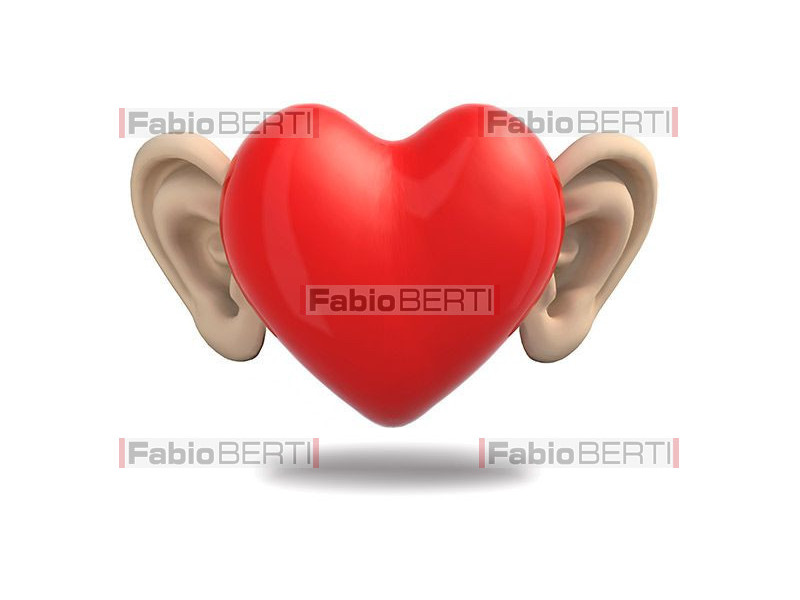 cuore con orecchie
