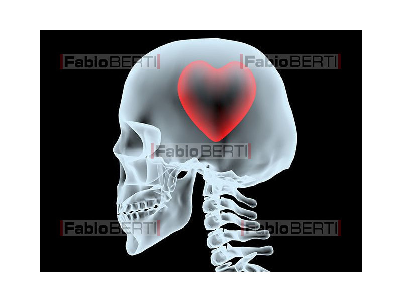 x-ray head with heart