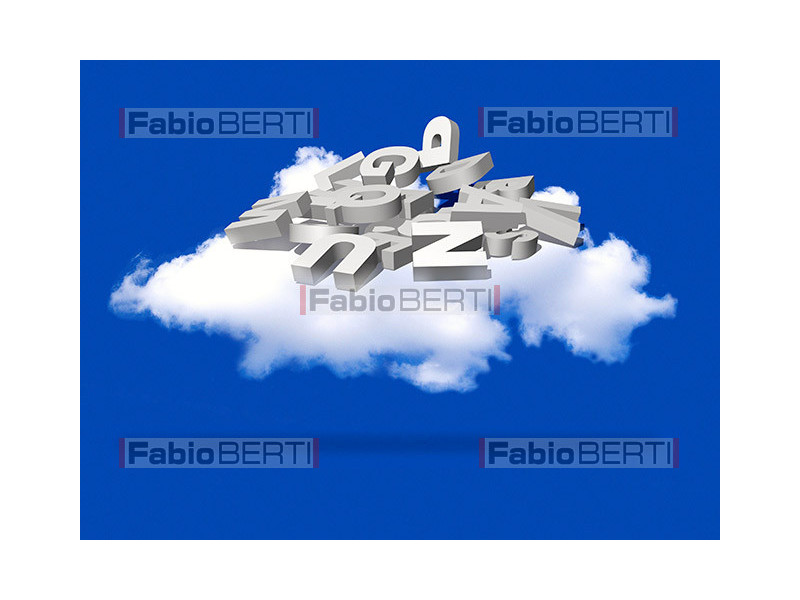 cloud with 3d letters