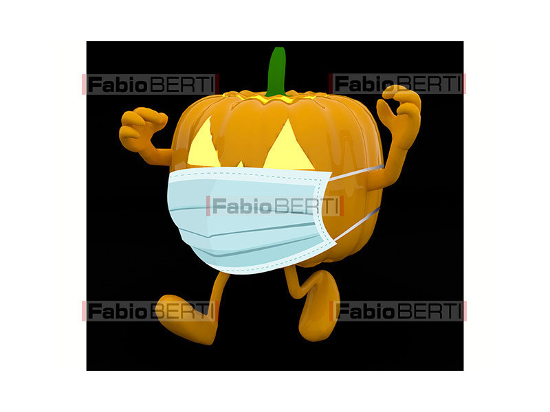 halloween pumpkin with mask