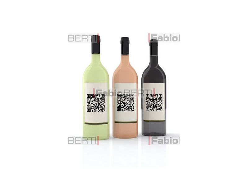 bottles of wine with qr code