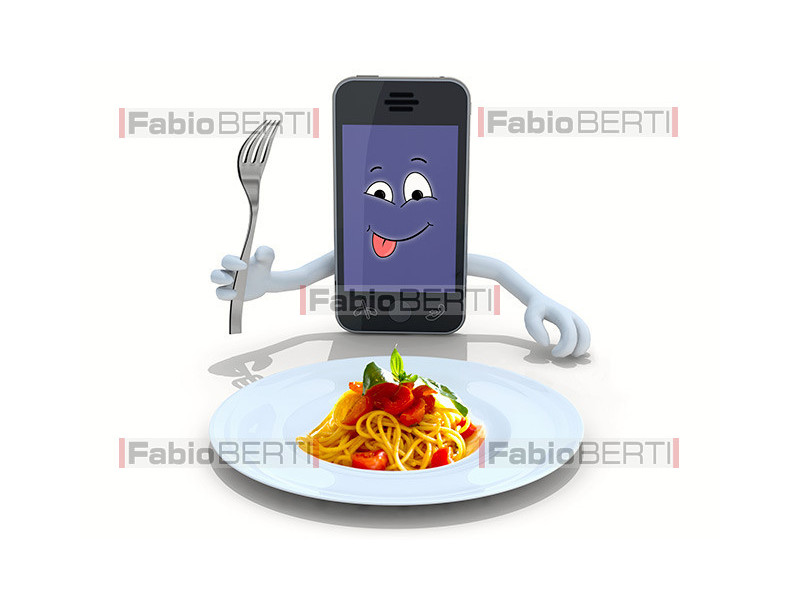 smartphone e spaghetti