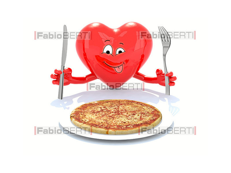 heart and pizza