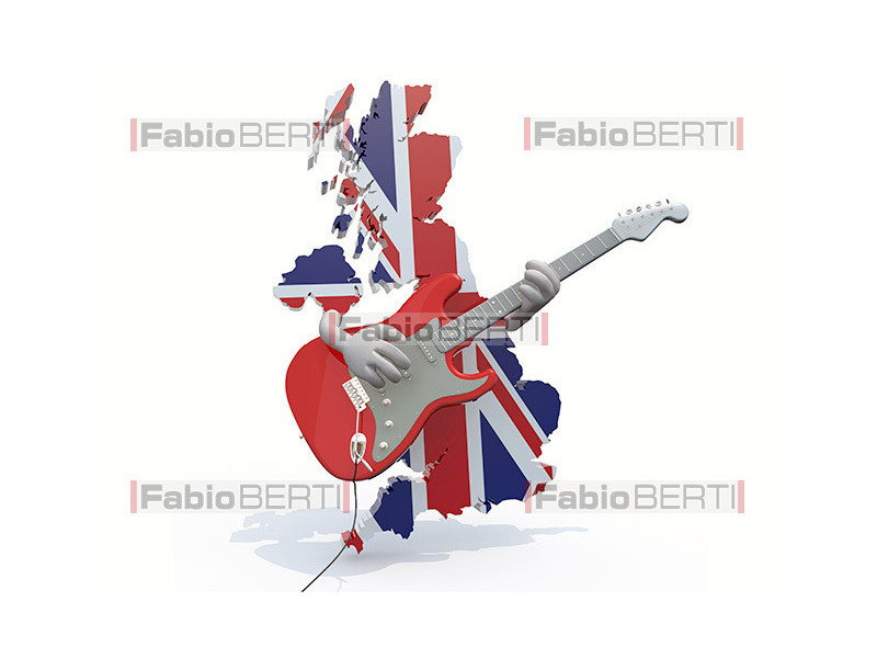 United Kingdom with guitar