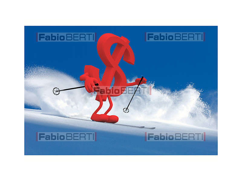 dollar symbol that makes skiing