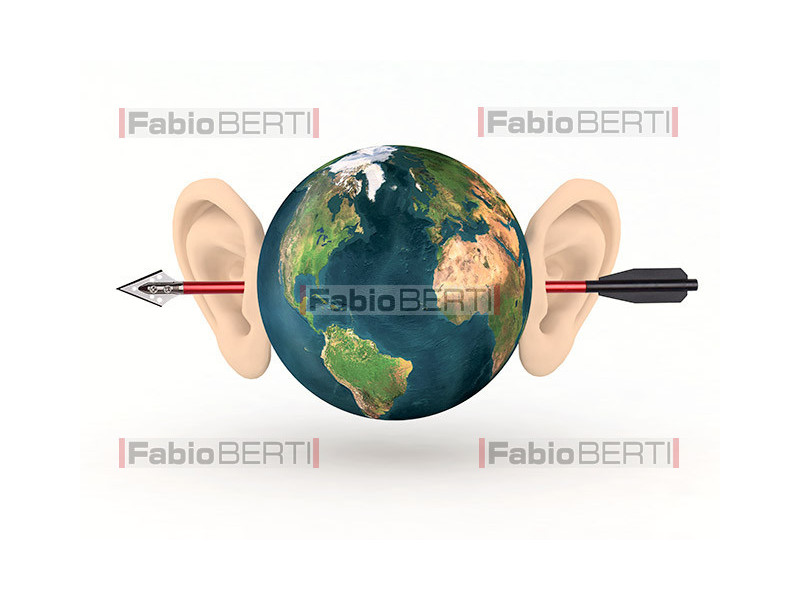 world's ears and arrow