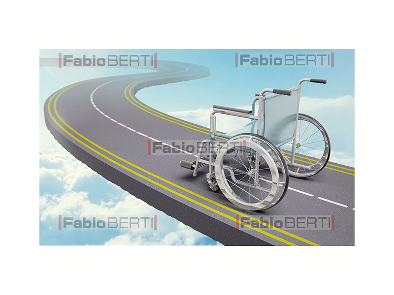 wheelchair on a street