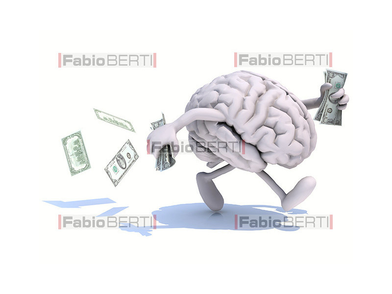brain running with dollars