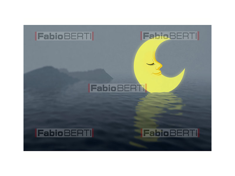 moon sleeping on the water