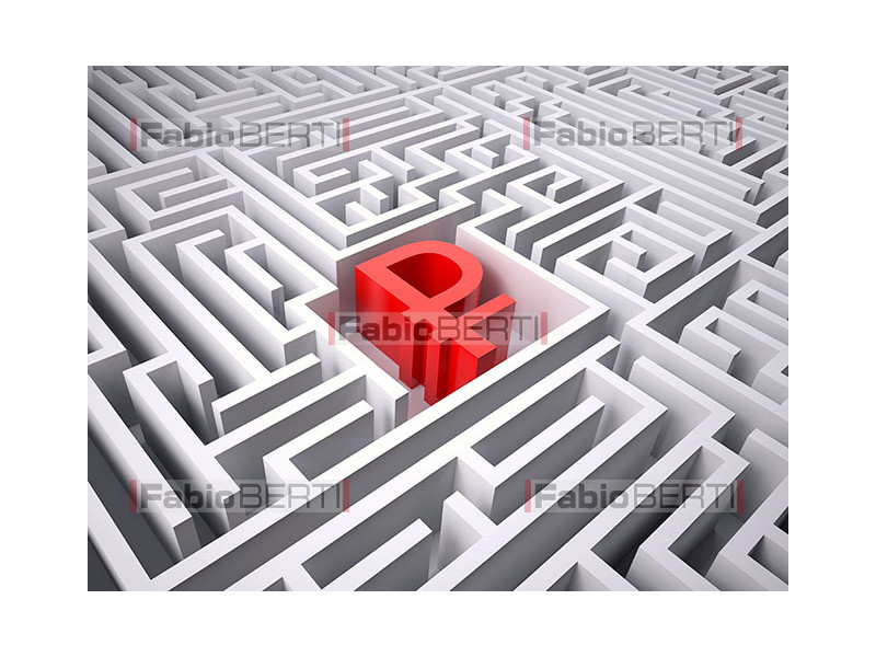 labyrinth with ruble symbol