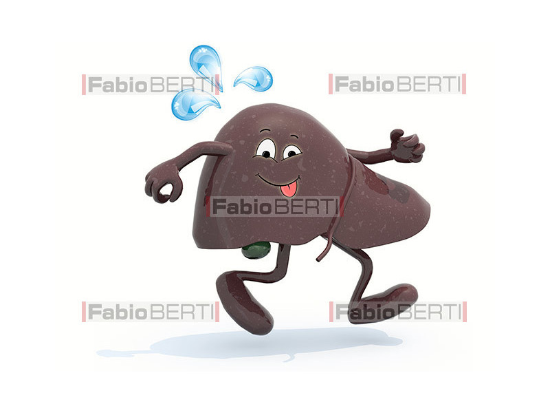 fatigued cartoon liver
