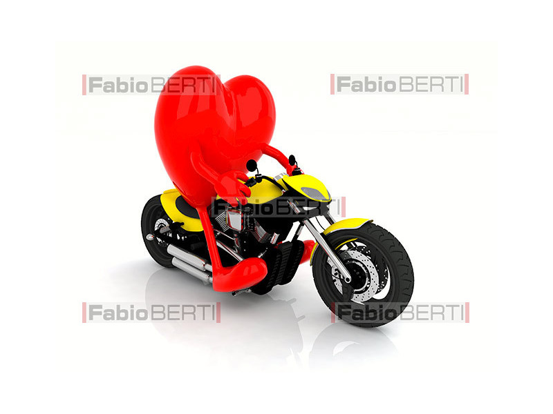 heart on a motorbike
