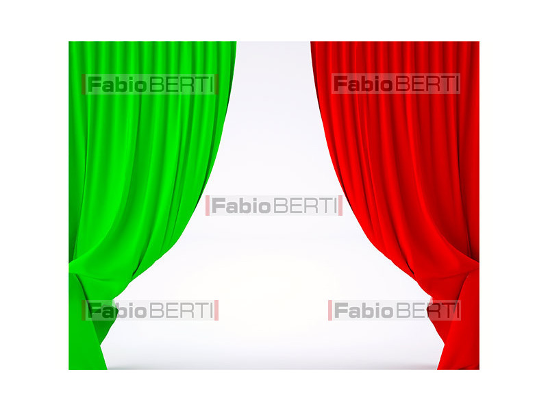 Italian flag curtain