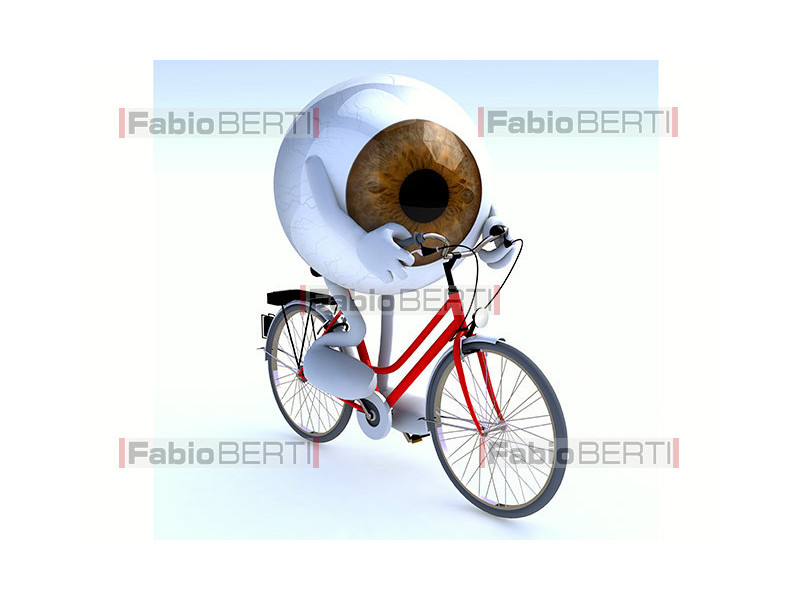 eye with bicycle