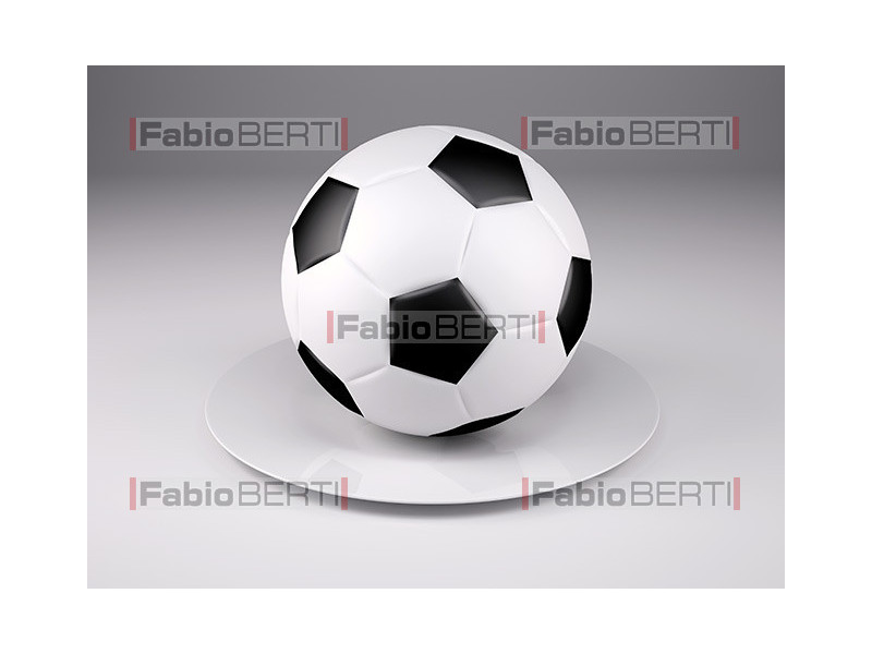 Soccer ball on the plate