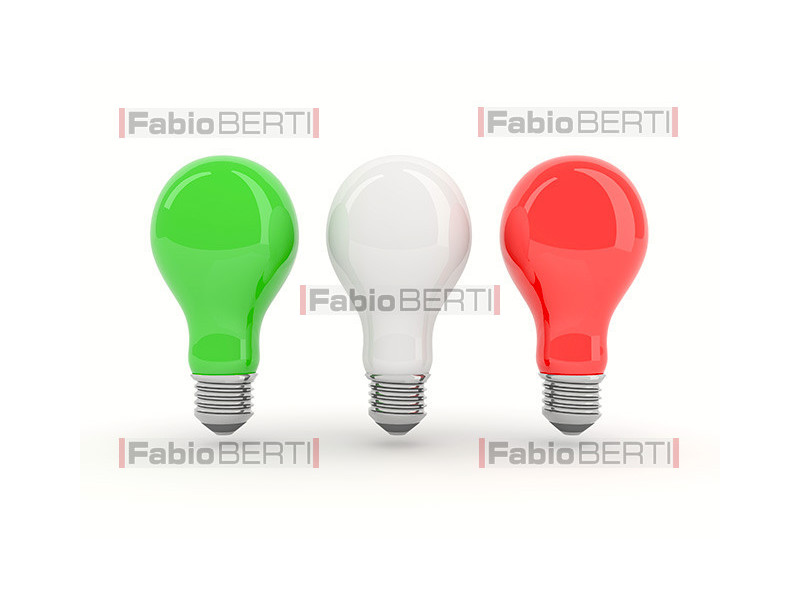 Italian flag light bulbs