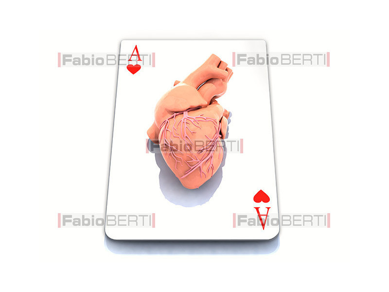 ace card with heart