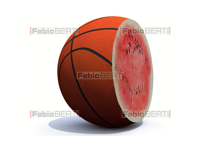 basket ball watermelon