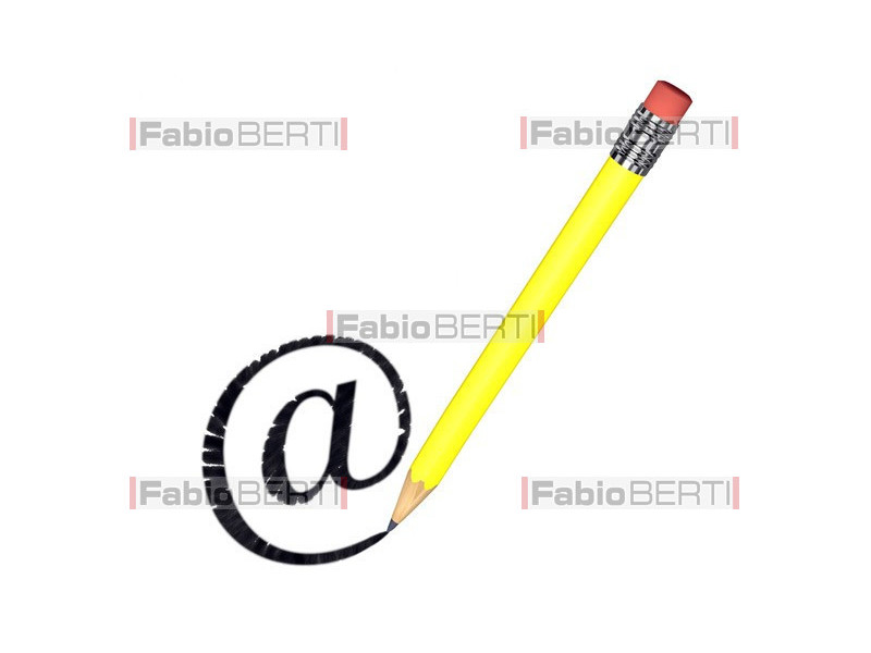 email symbol with pencil